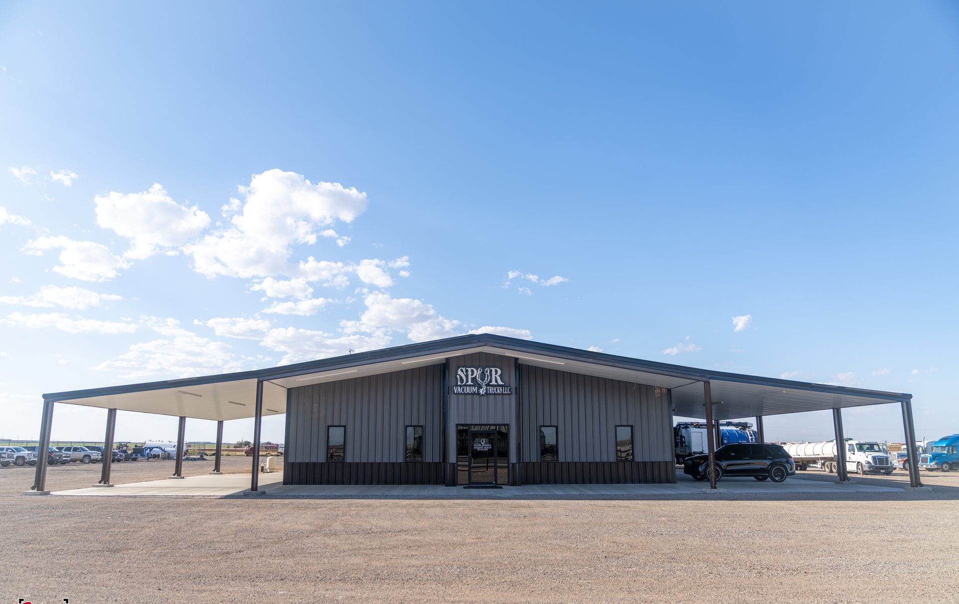 Spur Vacuum Trucks office and yard in Midland, Texas